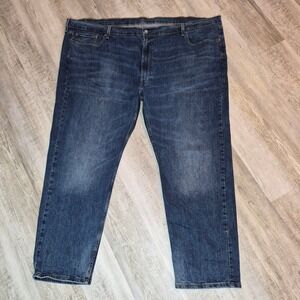 Levi 502 Regular Tapered Jeans Mens Stretch 54x32 Big and Tall EUC Faded Wash